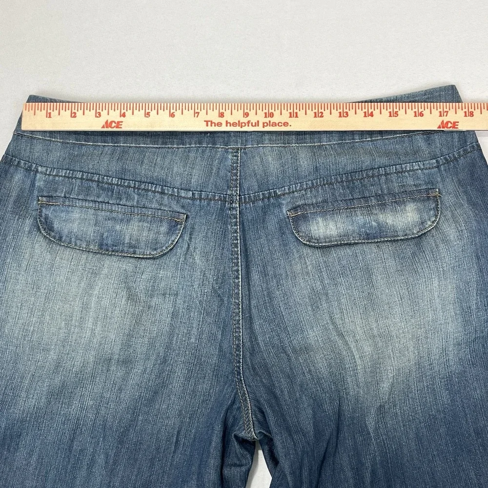 DKNY JEANS Trouser Jean Pants size‎ 14 Flare Leg Lightweight